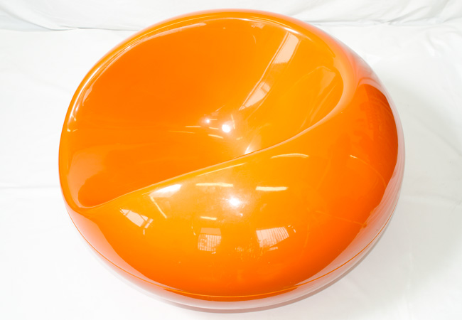 Orange vintage Pastilli chair by Eero Aarnio